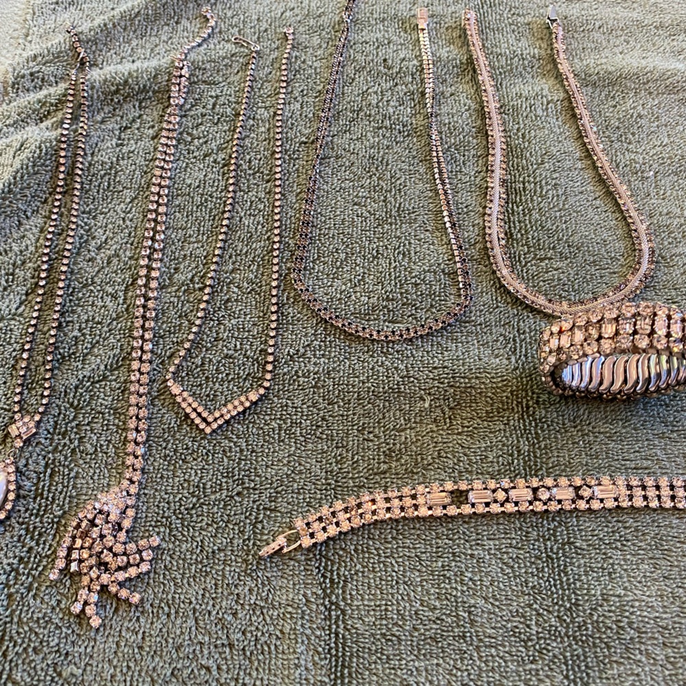 Vintage Rhinestone Necklace/Bracelet Bundle